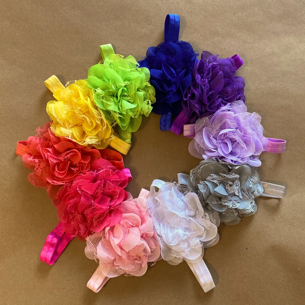 Set of flower headbands